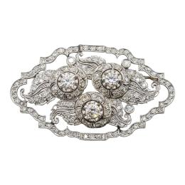 88 - BROCHE CON DIAMANTES DE LOS AÑOS 30-40