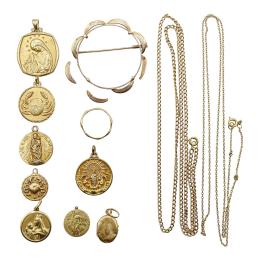 104 - COLECCIÓN DE MEDALLAS DEVOCIONALES DE MEDIADOS S.XX