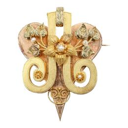 81 - BROCHE ALFONSINO DE FINALES DEL S.XIX