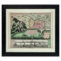 307 - MAPA DE LA CIUTAT DE BARCELONA CIRCA 1750