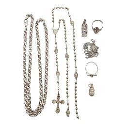 159 - LOTE DE JOYAS DE PLATA