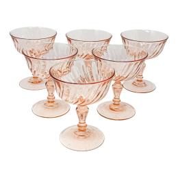 54 - SEIS COPAS FRANCESAS DE CHAMPAGNE, AÑOS 40