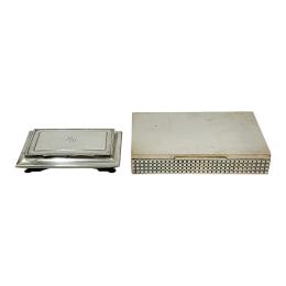 833 - DOS CAJITAS EN PLATA DEL ÚLTIMO TERCIO DE SIGLO XX