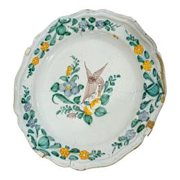 592 - PLATO DE CERÁMICA ITALIANA DEL SIGLO XVIII