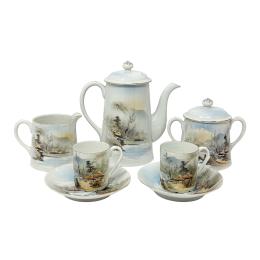 528 - JUEGO DE CAFÉ EN PORCELANA JAPONESA DE LOS AÑOS 20