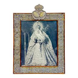 995 - MARCO CON ANAGRAMA DE LA VIRGEN MARIA DE MEDIADOS S.XX
