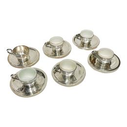 817 - CONJUNTO DE TACITAS CON PLATO DE CAFÉ DEL PRIMER TERCIO S.XX
