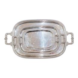 890 - TRES BANDEJAS PLATA DEL ÚLTIMO TERCIO DEL S.XX