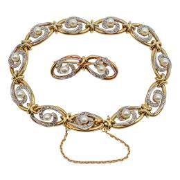 207 - PULSERA Y BROCHE DE LOS AÑOS 30-40
