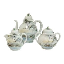 529 - SERVICIO PARA TE EN PORCELANA CHINA DE PRINCIPIOS S. XX