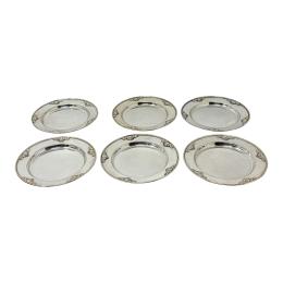882 - SEIS PLATITOS EN PLATA DE MEDIADOS DEL S.XX