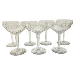 56 - SIETE COPAS DE CAVA DE MEDIADOS DEL SIGLO XX