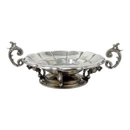793 - CENTRO DE MESA EN PLATA DE MEDIADOS DEL S.XX
