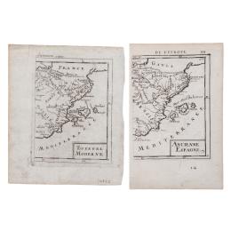 141 - PAREJA DE MAPAS DEL LEVANTE PENINSULAR 