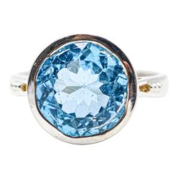 103 - ANILLO CON TOPACIO AZUL
