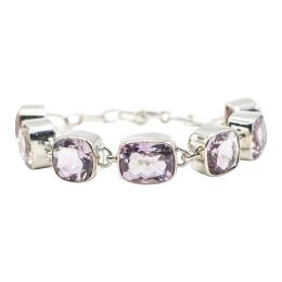 282 - PULSERA DE PLATA CON AMATISTAS