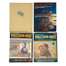 484 - CUATRO LIBROS SOBRE MONEDAS Y BILLETES