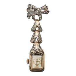 297 - RELOJ BROCHE DE LOS AÑOS 40