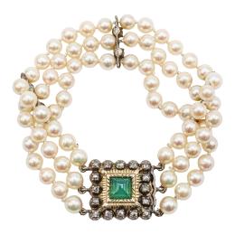 278 - PULSERA DE PERLAS DE LOS AÑOS 50