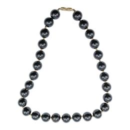 161 - COLLAR DE ÓNIX Y ORO