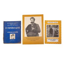 458 - TRES LIBROS SOBRE SANTIAGO RUSIÑOL