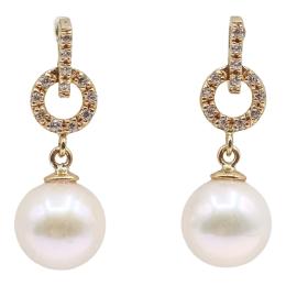 195 - PENDIENTES LARGOS CON PERLAS Y CIRCONITAS