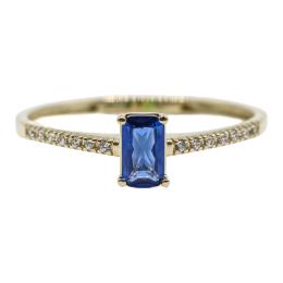 27 - ANILLO CON CUARZO AZUL Y CIRCONITAS