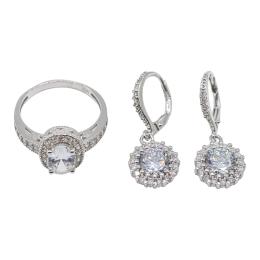 59 - ANILLO Y PENDIENTES CON CIRCONITAS
