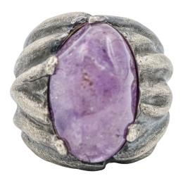 11 - ANILLO BOMBÉ CON AMATISTA