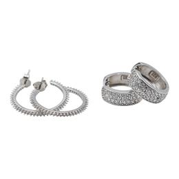 110 - DOS PAREJAS DE ARGOLLAS CON CIRCONITAS