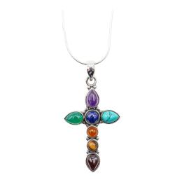 99 - CRUZ COLGANTE MULTICOLOR