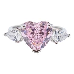 22 - ANILLO CON CORAZÓN ROSA