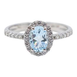 33 - ANILLO CON TOPACIO AZUL
