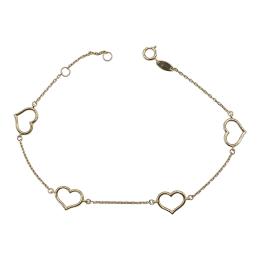 233 - PULSERA CON CORAZONES
