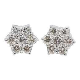 209 - PENDIENTES ROSETONES CON DIAMANTES