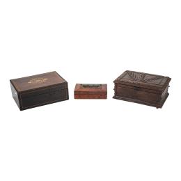 1320 - TRES CAJAS EN MADERA 