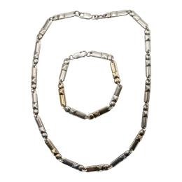 184 - COLLAR Y PULSERA DE PLATA