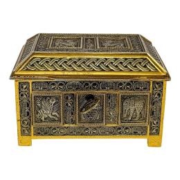 1284 - CAJA DE BRONCE ALEMANA DE MEDIADOS DEL S.XX