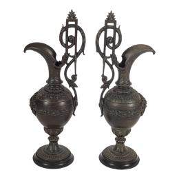1392 - PAREJA DE JARRAS FRANCESAS DE FINALES DEL S.XIX