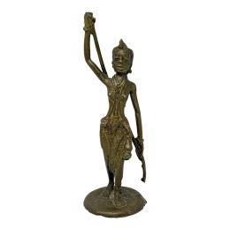 612 - FIGURA DE BRONCE AFRICANO DE MEDIADOS DE S. XX