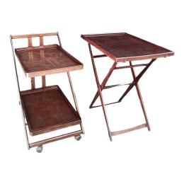 547 - CARRITO Y MESITA AUXILIAR DEL ÚLTIMO CUARTO DEL S.XX