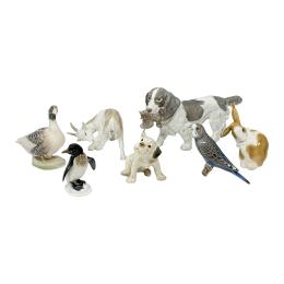 664 - CONJUNTO DE FIGURITAS DE PORCELANA ROYAL COPENHAGUEN