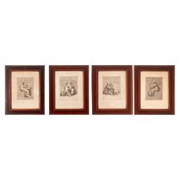 407 - COLECCIÓN DE CUATRO GRABADOS ITALIANOS DEL SIGLO XVI