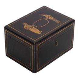1288 - CAJA DE TÉ CHINA DE MEDIADOS DEL SIGLO XIX