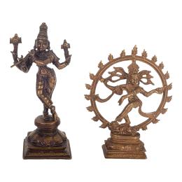 639 - PAREJA DE BRONCES HINDUS