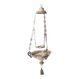 1069 - LÁMPARA BOTIVA DE PLATA DEL SIGLO XIX