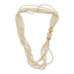 208 - GRAN COLLAR ITALIANO DE PERLAS CON CARNEROS