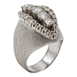 337 - SORTIJA CON DIAMANTES DE LOS AÑOS 60