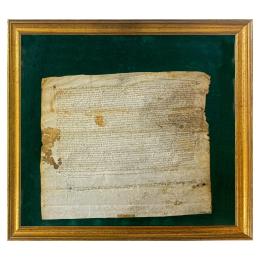 450 - MANUSCRITO DEL S.XV ENMARCADO.