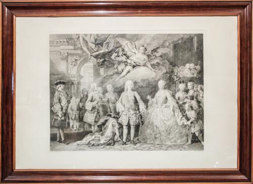 GRABADO ENMARCADO DE PRINCIPIOS S. XX